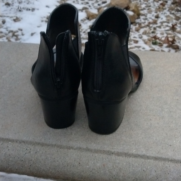 Sonoma BLACK VITALIZE ORTHOLITE CUT OUT BLOCK HEEL OPEN TOE SANDALS 7.5 - Picture 4 of 12